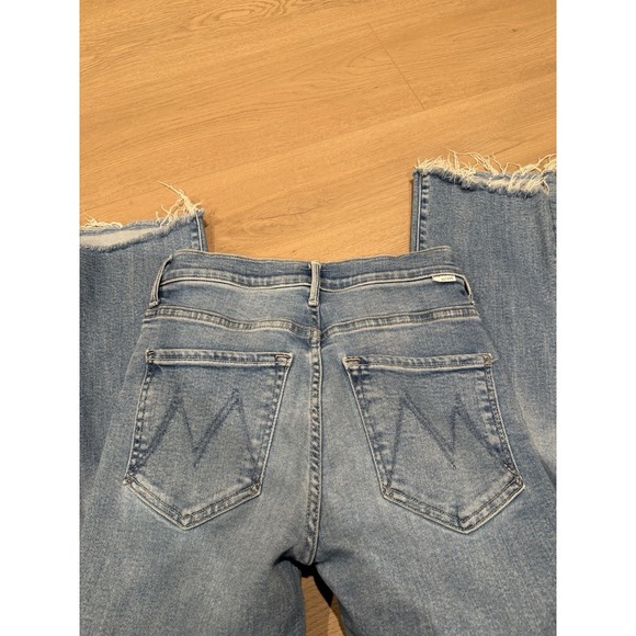 Mother  The Insider Crop Step Fray Jeans Out Of The Blue Size 26 25in - Picture 9 of 10